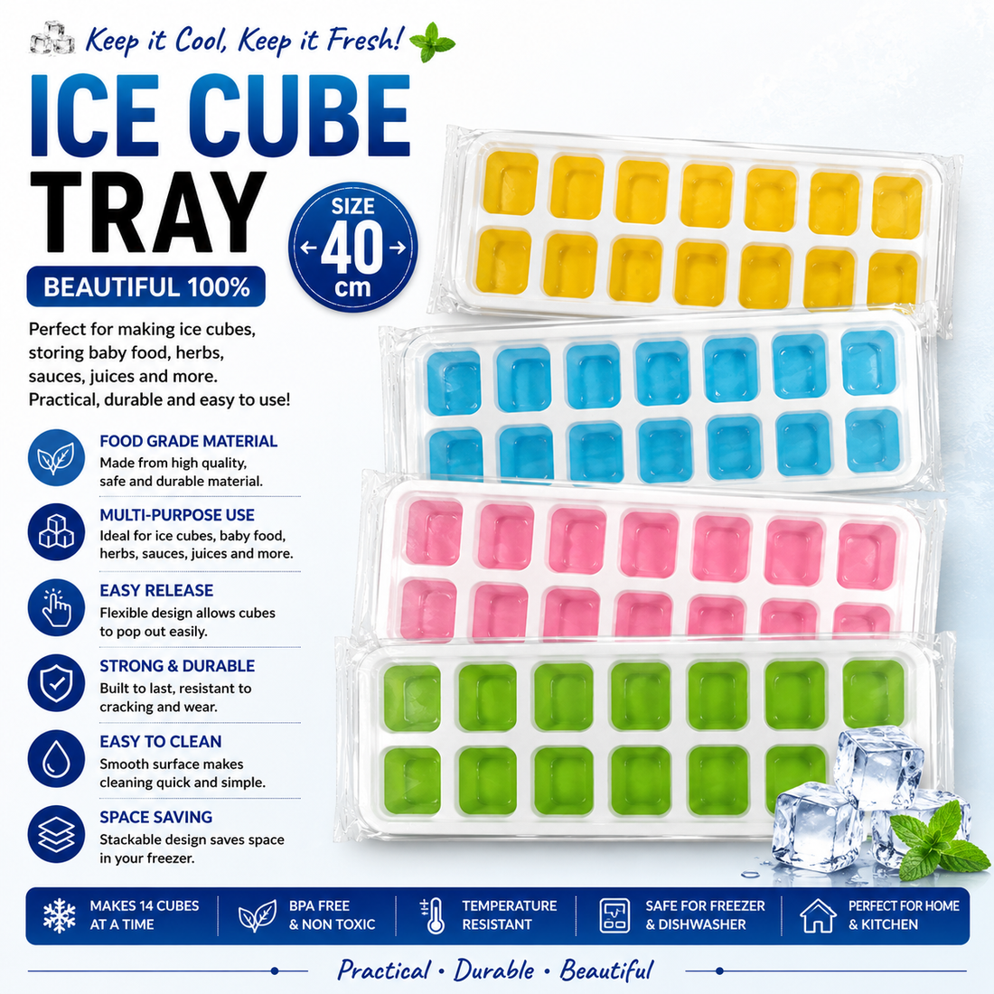 Ice Cube Tray – 40 cm