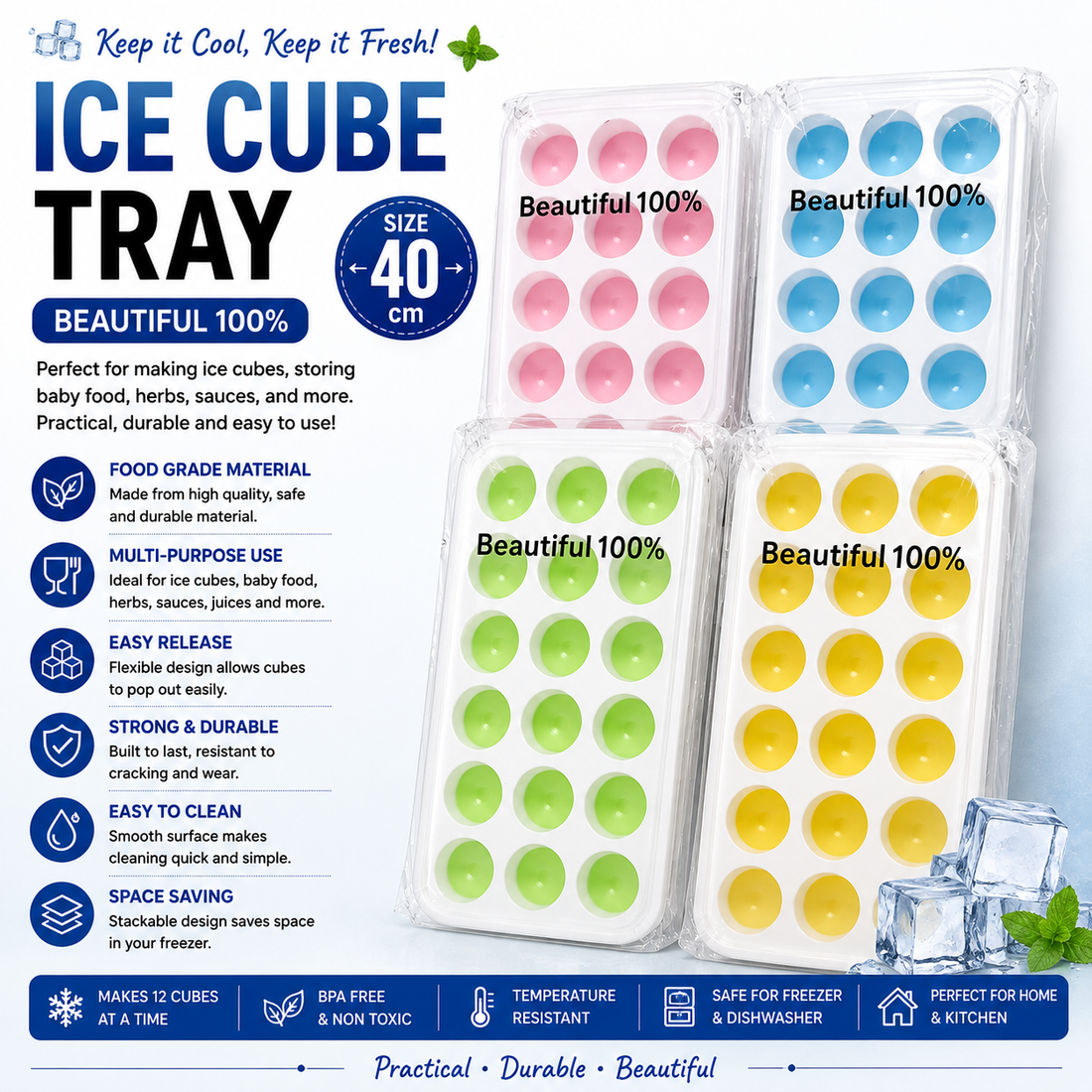 Ice Cube Tray – 40 cm
